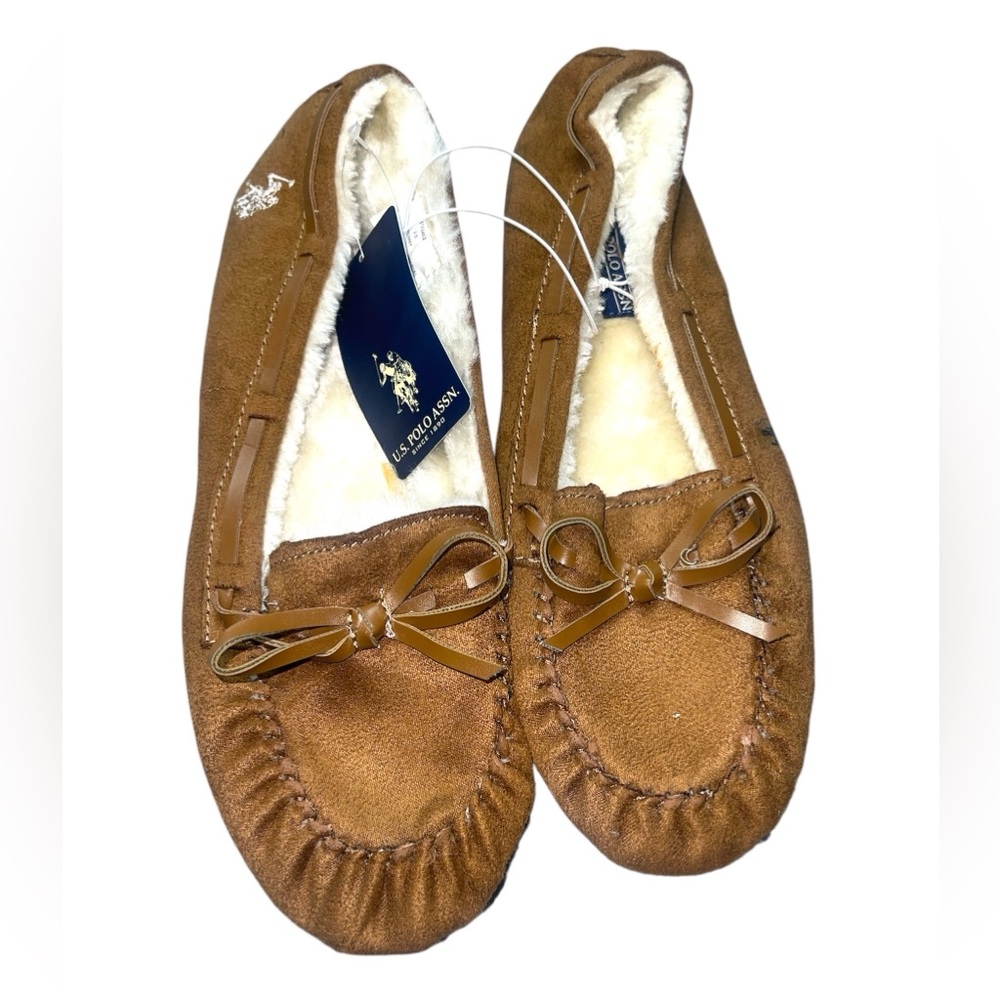 U.S. Polo Assn. Tan Kids Moccasins